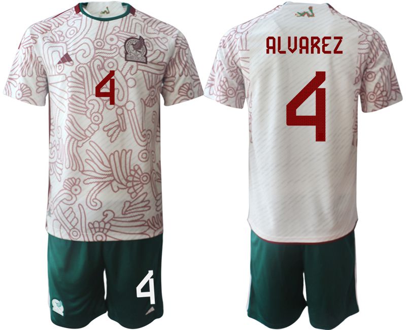 Men 2022 World Cup National Team Mexico away white #4 Soccer Jerseys1